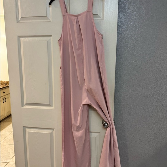 Pink wide leg overalls - Picture 2 of 3